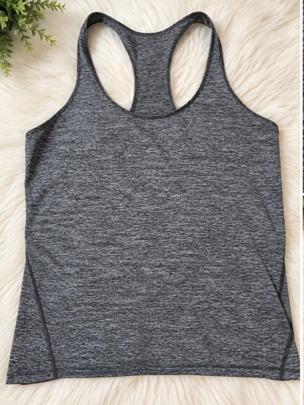Ideology Heathered Charcoal Racerback Tank Top